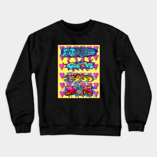 Yellow Heart Graffiti By LowEndGraphics Crewneck Sweatshirt